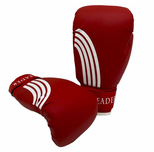 Перчатки боксерские LEADER 6 унций, красный